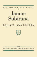 La catalana lletra Book Jaume Subirana
