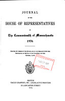Journal of the House of Representatives of the Commonwealth of Massachusetts