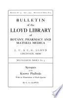 Bulletin of the Lloyd Library of Botany, Pharmacy and Materia Medica