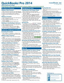 QuickBooks Pro 2014 Quick Reference Card - Laminated Guide Cheat Sheet (Instructions and Tips)