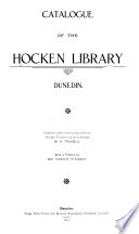 Catalogue of the Hocken Library  Dunedin