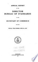 Annual Report of the Director - Bureau of Standards
