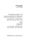 Fundamentals of Construction Estimating and Cost Accounting Book