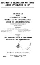 Department of Transportation and Related Agencies Appropriations for 1971, Hearings . . . 91st Congress, 2d Session