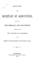 Annual Reports of the Department of Agriculture ...