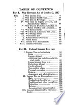 War Revenue and Federal Income Tax Laws