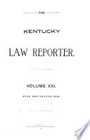 The Kentucky Law Reporter Book