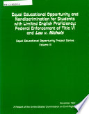 Equal Educational Opportunity and Nondiscrimination for Students with Limited English Proficiency