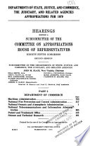 Departments of State, Justice, and Commerce, the Judiciary, and Related Agencies Appropriations for 1979: Department of Commerce