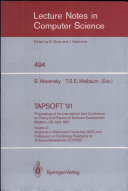 TAPSOFT '91 - Volume 2