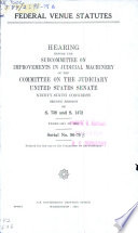 Federal Venue Statutes