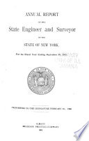 Annual Report of the State Engineer and Surveyor on the Canals of the State of New York