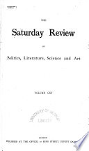 The Saturday Review of Politics  Literature  Science  Art  and Finance Book