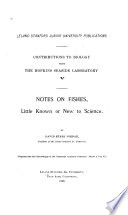 Contributions to Biology from the Hopkins Seaside Laboratory