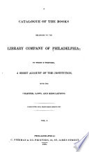 A Catalogue of the Books Belonging to the Library Company of Philadelphia Book PDF