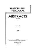 Religious and Theological Abstracts