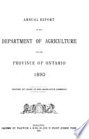 Ontario  Canada  Department of Agriculture  Annual Report