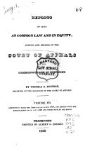 Reports of Civil and Criminal Cases Decided by the Court of Appeals of Kentucky, 1785-1951