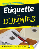 Etiquette For Dummies Book