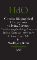 Concise Biographical Companion to Index Islamicus