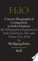Concise Biographical Companion to Index Islamicus Book
