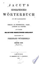 Jacut's Geographisches Wörterbuch