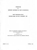 Proceedings of [the Second] Northwest Conference on Traffic Engineering [and] Trafic Engineering Section, 14th Annual Institute of Government [July 13-15] 1949