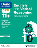 Bond 11+: English and Verbal Reasoning 10 Minute Tests 9-10 Years