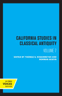California Studies in Classical Antiquity  Volume 7