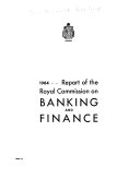 1964 Report of the Royal Commission on Banking and Finance