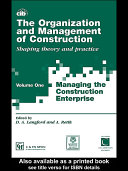The Organization and Management of Construction [Pdf/ePub] eBook