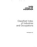 Census of Population, 1970: Classified Index of Industries and Occupations
