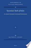 Tyconius Book Of Rules