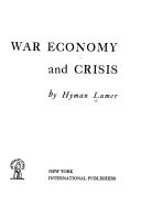 War Economy and Crisis Book