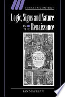 Logic  Signs and Nature in the Renaissance Book