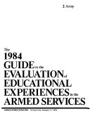 The 1984 Guide to the Evaluation of Educational Experiences in the Armed Services