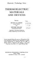 Thermoelectric Materials and Devices Book