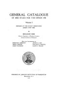 General Catalogue of 33342 Stars for the Epoch 1950 ...