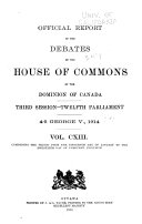 Official Report of Debates, House of Commons