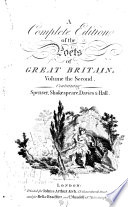 A Complete Edition of the Poets of Great Britain