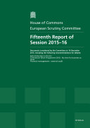 HC 342-xiv - Fifteenth report of session 2015-16