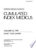 Cumulated Index Medicus Book