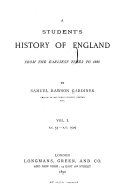 A Student's History of England: B.C.55-A.D.1509
