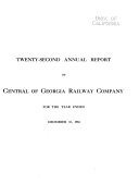 Annual Report of the Central of Georgia Railway Company
