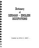Dictionary of German-English Occupations