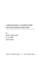 A Bibliography of Modern Irish and Anglo Irish Literature