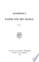 Chambers' Papers for the People
