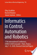 Informatics in Control  Automation and Robotics Book
