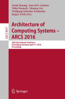 Architecture of Computing Systems -- ARCS 2016