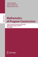 Mathematics of Program Construction Pdf/ePub eBook